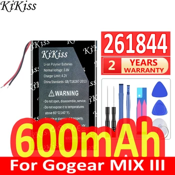 Мощный аккумулятор KiKiss емкостью 600 мАч 261844 для Gogear MIX III 301845 Digital Bateria