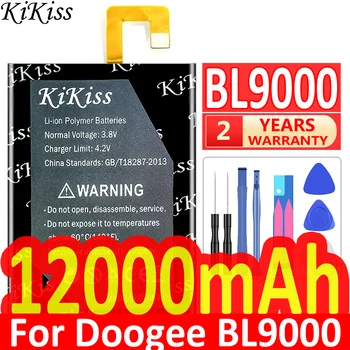Аккумулятор KiKiss 12000mAh BL 9000 для смартфона Doogee BL9000 Высококачественные аккумуляторы + бесплатные инструменты