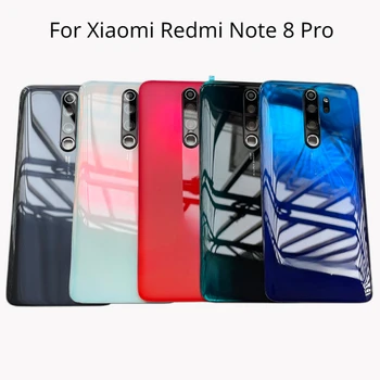 Задняя стеклянная Крышка Для Xiaomi Redmi Note 8 Pro, Сменный Жесткий Аккумулятор Для Задней двери, Задняя Крышка корпуса
