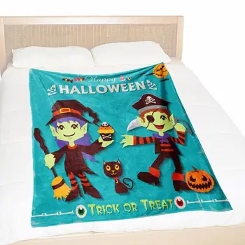 Одеяло для дивана на Хэллоуин, фланелевое одеяло для дивана, Мягкое Фланелевое покрывало для Хэллоуина, пушистые одеяла для чтения, учебы, сна и