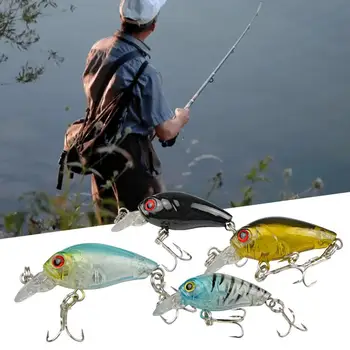 4 г/4,5 см Рыболовная приманка Мини яркого цвета для рыбалки 3D Fisheyes Острый крючок Имитация искусственной приманки Рыболовные снасти