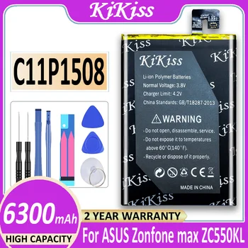 Оригинальный Аккумулятор KiKiss C11P1508 Для ASUS Zenfone MAX ZC550KL Z010DA 5000Z C550KL Z010AD Z010DD Z010D 6300 мАч + Инструменты