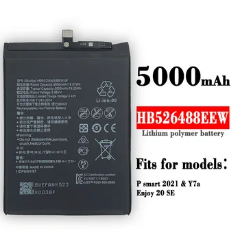 3,85В 5000 мАч HB526488EEW Аккумулятор Для Huawei P Smart 2021 PPA-LX2 PPA-L22 PPA-L02B PPA-L22B Аккумулятор