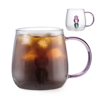 3D Хрустальные Чашки Прозрачные Многоцелевые Стеклянные Кофейные Кружки Эстетичные Стаканы Прочная Чашка Для Питья Чайная Чашка Принадлежности Для Питья