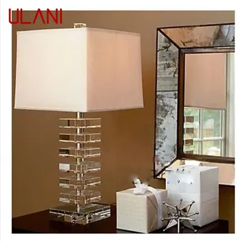 Креативный хрустальный настольный светильник ULANI, современная светодиодная лампа для украшения домашней спальни