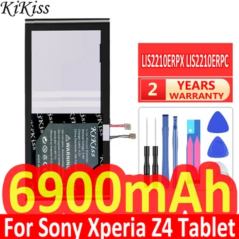 KiKiss Мощный Аккумулятор LIS2210ERPX LIS2210ERPC 6900 мАч для Sony Xperia Z4 Z 4 Tablet SGP712 SGP771 1291-0052 Батареи