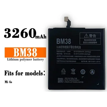 Аккумулятор телефона BM38 емкостью 3260 мАч для Xiaomi Mi 4S, высококачественные сменные аккумуляторные батареи Bateria для мобильных устройств
