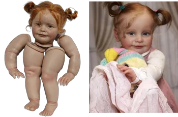 Набор для рисования SANDIE от художника Reborn Baby Doll ZOE 26 дюймов с волосами ручной работы в разобранном виде, Рождественские подарочные куклы для девочки