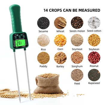Новый цифровой влагомер Измеритель влажности зерновых Умный датчик для использования в кукурузе пшенице рисовых зернах пшеничной муке семенах Аконита