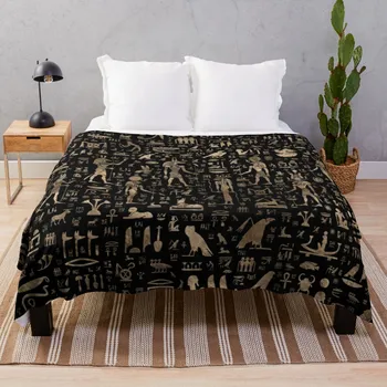 Плед на тему Египетского Бога для дивана-кровати, фланелевое теплое постельное белье, супер Мягкое легкое одеяло King Queen в натуральную величину