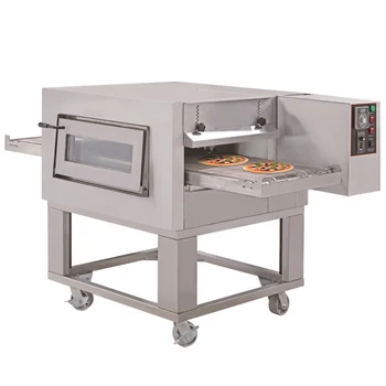 Коммерческая газовая / электрическая печь для пиццы из нержавеющей стали, конвейерная печь для пиццы с регулируемой температурой
