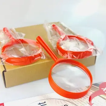 Оптические 60-мм многоцветные портативные лупы для чтения Пластиковое увеличительное стекло с линзой PMMA для детей, учащихся школ