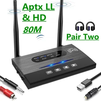 80M CSR8675 Aptx С Низкой Задержкой HD Bluetooth 5,0 Аудио Передатчик Приемник SPDIF 3,5 мм 3,5 AUX RCA Беспроводной Адаптер для Автомобильного Телевизора ПК
