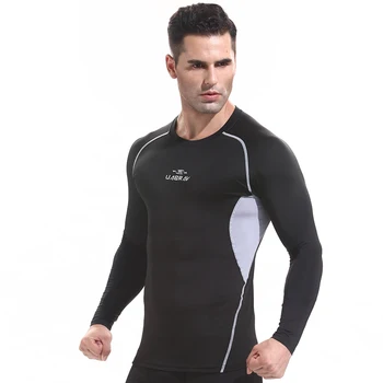 W4642 - Тренировка для фитнеса, мужская футболка с коротким рукавом, мужская одежда для бодибилдинга с тепловыми мышцами, компрессионная эластичная тонкая одежда для упражнений