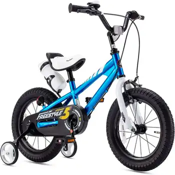 Детский велосипед Freestyle 12 дюймов синего цвета с двумя ручными тормозами