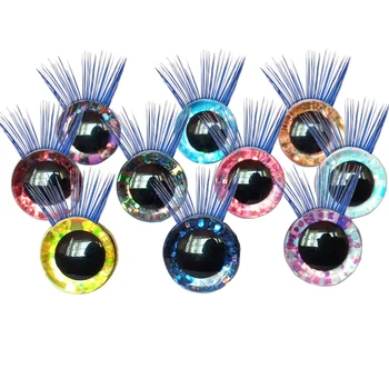 10шт 5 пар 12-30 мм 3D-блестящих игрушечных глаз с синими ресницами для изготовления куклы своими руками, Блестящие Игрушечные глаза, Ресницы для игрушек своими руками