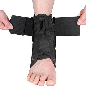 1 шт. бандаж для голеностопного сустава, Поддерживающий Спортивные Регулируемые ремни-стабилизаторы лодыжки на шнуровке для растяжения стопы, Компрессионные носки, рукав