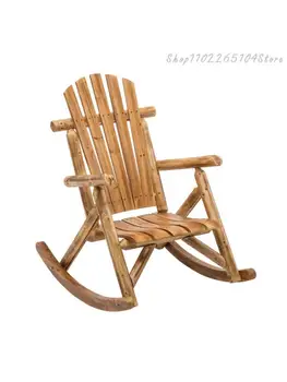 Балконный стол и стул, кресло-качалка из массива дерева, Кресло для отдыха на открытом воздухе, Кресло Happy Chair В помещении и во внутреннем дворике