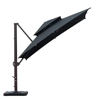 Самый популярный в продаже роскошный открытый большой садовый зонт с двойным верхом