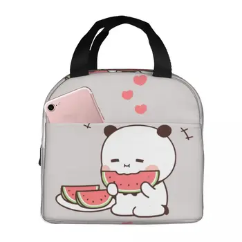 Медведь панда Бубу Дуду Термоизолированная сумка для ланча Изолированная сумка для бенто Многоразовые Сумки для еды Портативная сумка для ланча Колледж