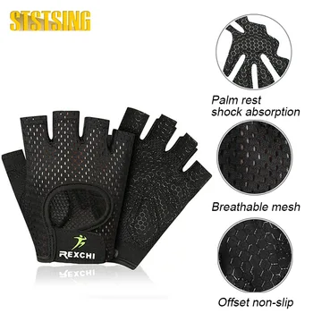 1 пара перчаток для тренировок, перчатки для фитнеса с ремнем на запястье, амортизирующей пенопластовой подушечкой для ладони, дышащие перчатки для занятий кроссфитом