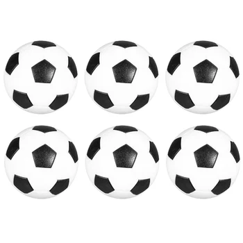 WINOMO 6 шт. Белые и черные футбольные мячи 32 мм для настольного мини-футбола для замены