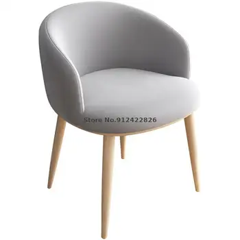Стул в скандинавском стиле, современный минималистичный рабочий стул, креативный чистый красный компьютерный стул для макияжа, спинка домашнего обеденного стула для взрослых