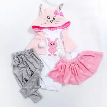 Аксессуары для куклы Реборн 47/60 см, Одежда для куклы 2 размера, Комплект одежды для куклы-симулятора