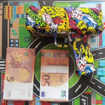 100шт/ комплект 1: 1 Доллары Кукольный Домик Карманная Игрушка для моделирования Евро Банкнота Мини Миниатюрная модель Аксессуары