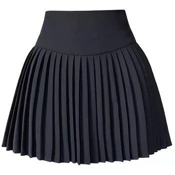 Женская короткая юбка для гольфа, Летние Новые спортивные шорты, юбка на подкладке, Быстросохнущая плиссированная юбка, Модная теннисная юбка