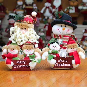 Милые рождественские куклы, семейный портрет, Старик, снеговик, Рождественское украшение для домашнего фестиваля, вечеринки, падения