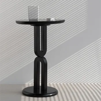 Простой современный Небольшой журнальный столик Мини-диван Приставной столик Передвижной Маленький Круглый столик Небольшой бытовой угловой столик Геометрический приставной столик