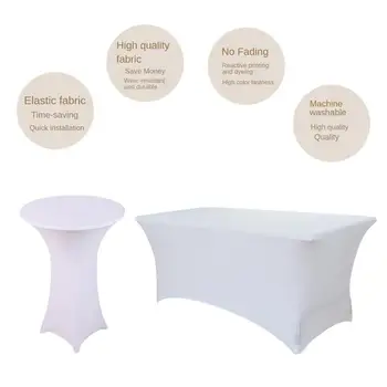 Эластичная крышка стола Уникальная плотно прилегающая Влагопоглощающая крышка прямоугольного стола для банкета Принадлежности для вечеринок