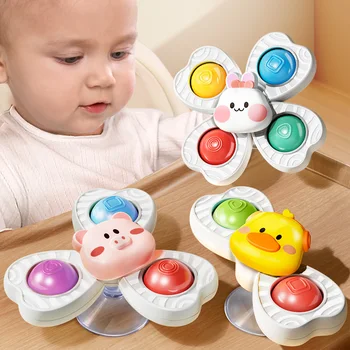 Детские игрушки-присоски, вращающиеся игрушки для детской ванны, обучение по методу Монтессори, вращающиеся игрушки для ванной комнаты от 3 лет для малышей, подарок для младенцев