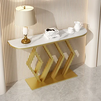 Итальянский консольный столик из кованого железа, столы для домашнего декора в коридоре, мебель для гостиной у стены, стол для прихожих
