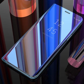 Для Samsung Galaxy S10 5G S8 S9 Plus S7 S6 Edge S10E Примечание 8 9 J3 J4 J5 J7 2017 A3 A5 A6 A7 A8 2018 Чехол Smart Mirror Flip Case