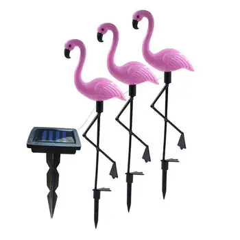 3 шт. ландшафтный светильник Flamingo, газонный светильник, солнечная энергия для отдыха в саду