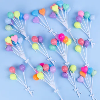 1шт Розово-голубая коллекция воздушных шаров, топпер для торта для украшения вечеринки, десерт, прекрасные подарки, флаги для свадебного торта на день рождения
