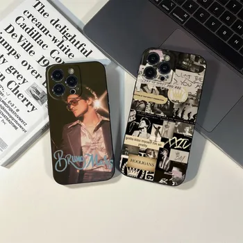 Чехол для телефона Bruno Mars Singer для iPhone 14 13 11 12 Pro 8 7 Plus X 13 Pro MAX XR XS MINI SE 2020 Черного цвета