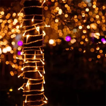 10 М 100 светодиодных гирлянд для Рождественской вечеринки, Свадебного украшения дома и сада, штепсельная вилка ЕС / США 110 В-220 В