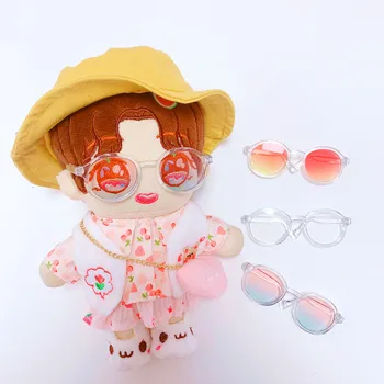 Точечные 20-сантиметровые кукольные очки, аксессуары для солнцезащитных очков с цветным градиентом, хлопковая кукла без атрибутов star, солнцезащитные очки