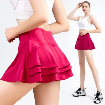 Короткая спортивная юбка для йоги, женская юбка для бега, фитнеса, тенниса, плиссированная юбка, юбка для гольфа, шорты, женская теннисная юбка, спортивная юбка, юбка для йоги