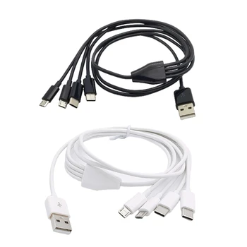 Мультикабель для зарядки, шнур питания от USB до Type-C/Micro USB, портативный шнур питания 100 см/39,37 дюйма Прямая доставка