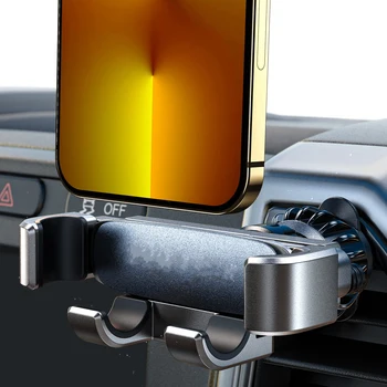 Автомобильный держатель для телефона Gravity Link, материал из сплава, совместимый с мобильными устройствами с диагональю от 4,0 до 7,0 дюймов, свободно регулируется по высоте для iPhone 14 Samsung
