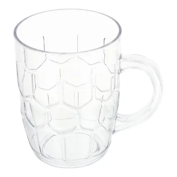 Прозрачные стаканы объемом 530 мл Прозрачная кружка для разливного пива с ручкой Стакан для воды для напитков пластиковый Материал
