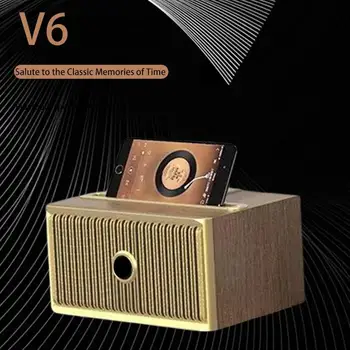 Наслаждайтесь неподвластным времени звучанием с ретро-деревянной Bluetooth-колонкой V6 - идеальным креативным подарком для аудиофилов