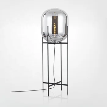 2023 новейший напольный светильник Nordic industrial из стеклянной бутылки с металлическим каркасом для гостиной