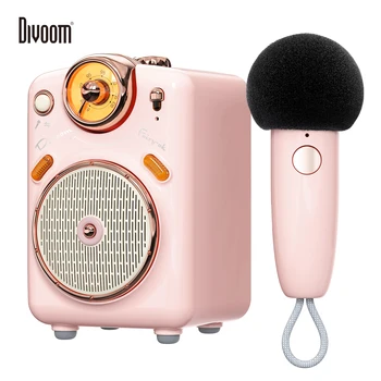 Оригинальный портативный BT-динамик Divoom Fairy-OK с микрофоном, функцией караоке с изменением голоса, FM-радио, TF-картой