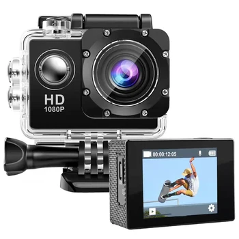 Водонепроницаемая экшн-камера 1080P с 2-дюймовым экраном, HD-видео, подводная камера с широкоугольным объективом, спортивная DV-камера и крепление