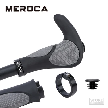 Удобные Велосипедные ручки MEROCA, TPR Резина, Встроенный Упор для рук MTB, корпус руля для горного велосипеда, Амортизация